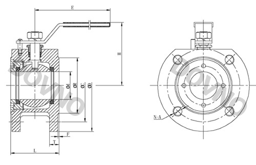 德標(biāo)對(duì)夾球閥尺寸圖 德標(biāo)對(duì)夾球閥尺寸圖