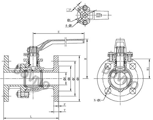 日標法蘭球閥尺寸圖 日標法蘭球閥尺寸圖
