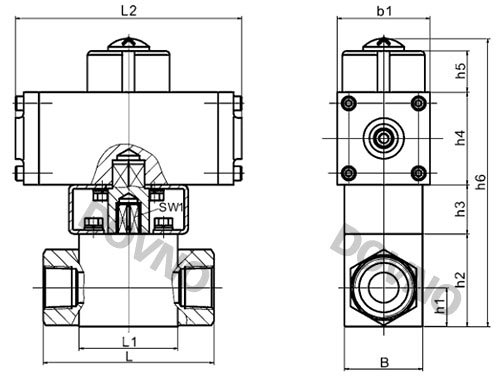 高壓氣動(dòng)球閥結(jié)構(gòu)圖 高壓氣動(dòng)球閥結(jié)構(gòu)圖