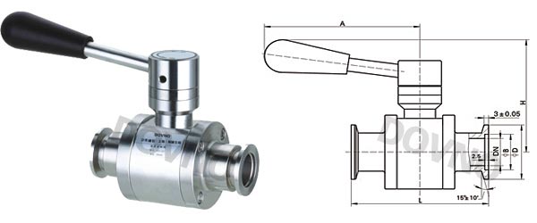 手動真空專用球閥結構圖 手動真空專用球閥結構圖