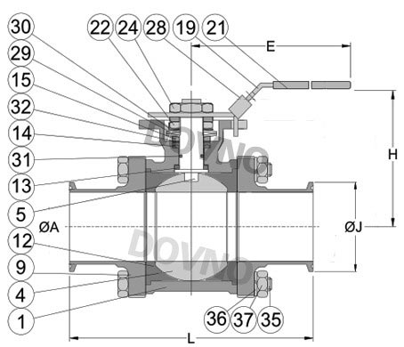 衛(wèi)生級快裝球閥結構圖 衛(wèi)生級快裝球閥結構圖