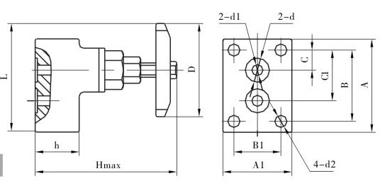 YJF�͸߉���ֹ�y��ʽ���γߴ�