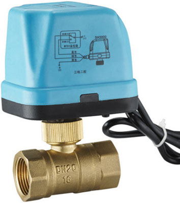 黃銅電動二通球閥 黃銅電動二通球閥