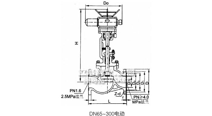 電動截止閥結(jié)構(gòu)圖 電動截止閥結(jié)構(gòu)圖