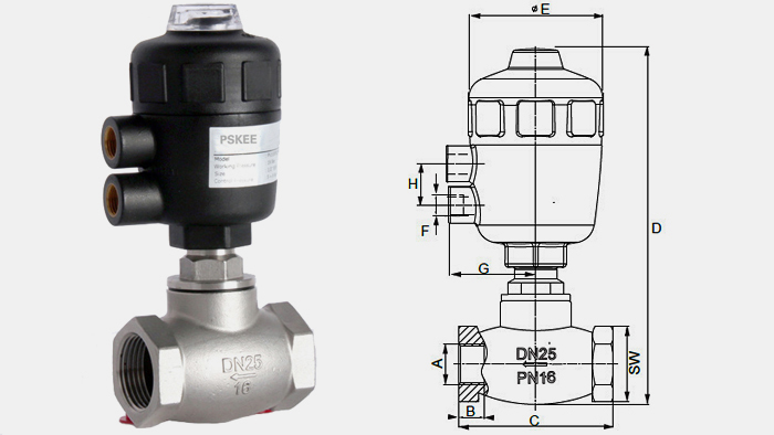 氣動(dòng)腰鼓閥尺寸圖 氣動(dòng)腰鼓閥尺寸圖