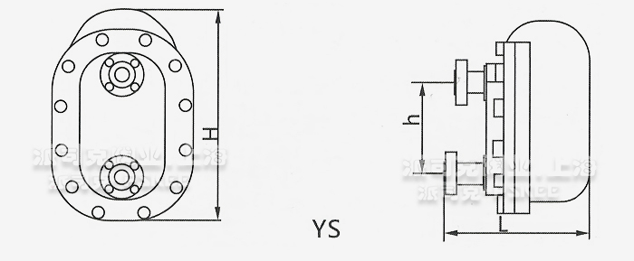 YS垂直式杠桿浮球式疏水閥尺寸圖 YS垂直式杠桿浮球式疏水閥尺寸圖